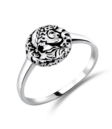 Silver Ring Antique Style NSR-311